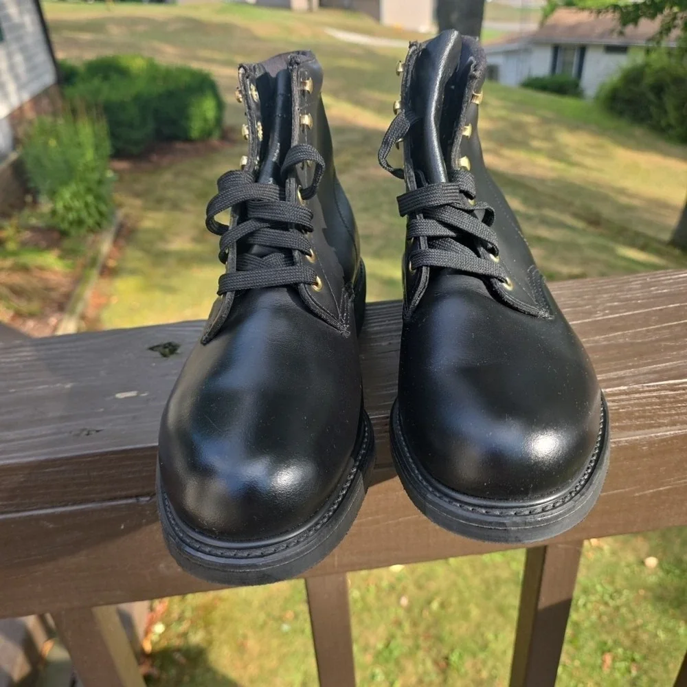Work‎ American Mason Leather  Men's 6.5 Steel Toe Vibram Sole Weather Welt...